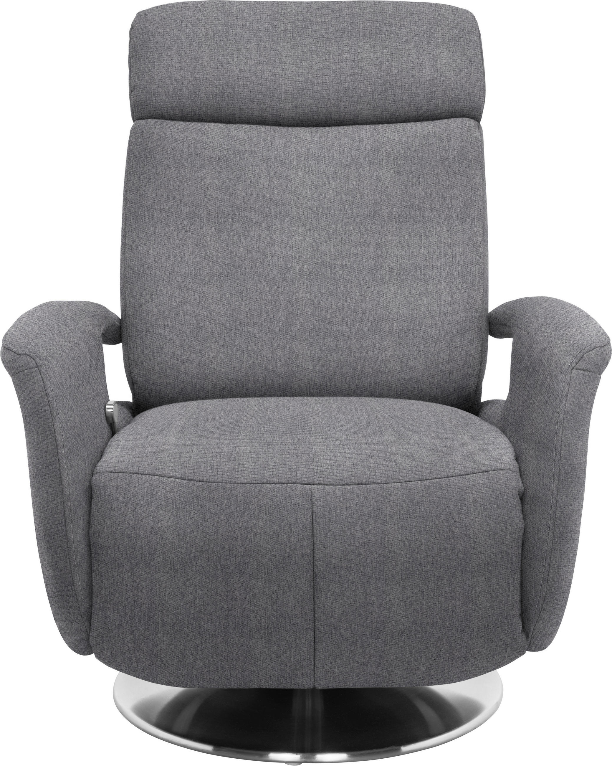 RELAXSESSEL Chenille, Flachgewebe    - Edelstahlfarben/Grau, KONVENTIONELL, Textil/Metall (84/109/88cm) - Livetastic