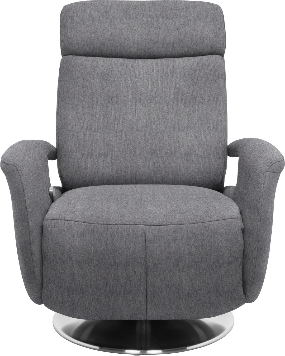 RELAXSESSEL Chenille, Flachgewebe    - Edelstahlfarben/Grau, KONVENTIONELL, Textil/Metall (84/109/88cm) - Livetastic