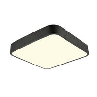 LED-DECKENLEUCHTE    40/40/5 cm  - Weiss/Schwarz, Basics, Kunststoff/Metall (40/40/5cm) - Boxxx