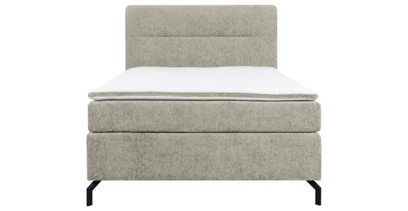 BOXSPRINGBETT 140/200 cm  in Hellgrau  - Hellgrau/Schwarz, Design, Textil/Metall (140/200cm) - Esposa