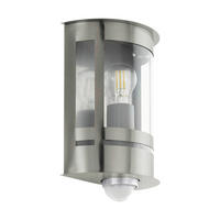 VÄGGLAMPA FÖR UTOMHUS - stålfärgad/transparent, Klassisk, metall/plast (20/26/10cm) - Eglo