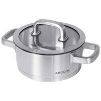 KOCHTOPF 2,0 L  - Edelstahlfarben, Basics, Glas/Metall (20/9cm) - Am Cook