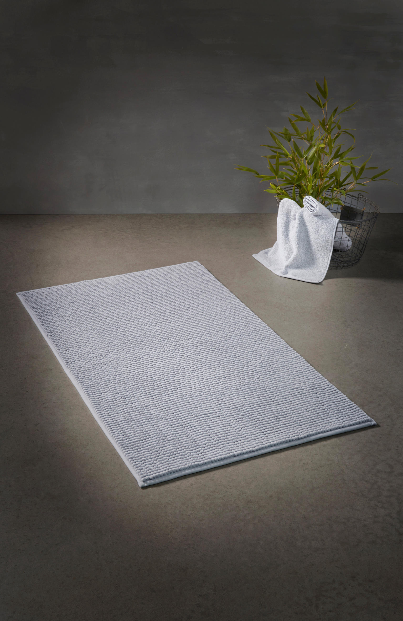 BADTEPPICH Hellgrau 60/100 cm  - Hellgrau, Basics, Kunststoff/Textil (60/100cm) - LOOKS by W.Joop