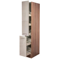 APOTHEKERSCHRANK 30/200/57 cm  in Kaschmir  - Kaschmir/Edelstahlfarben, MODERN, Holzwerkstoff/Metall (30/200/57cm) - FlexWell
