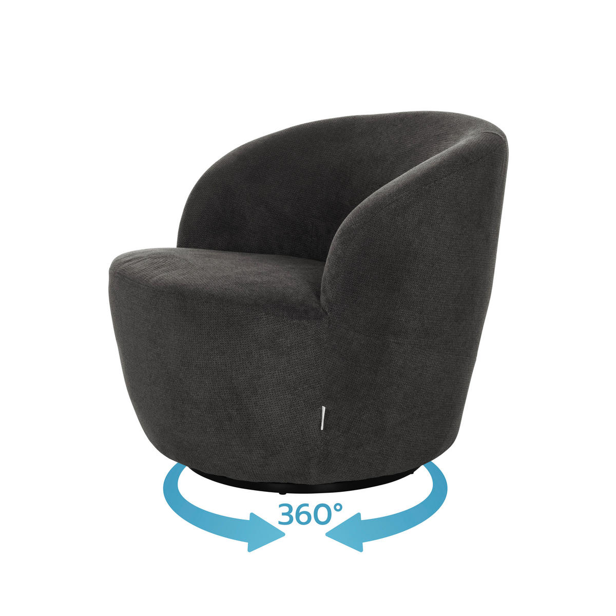 LOUNGEFÅTÖLJ  - grå, Modern, textil (65/70/77cm) - MID.YOU