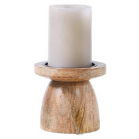 KERZENHALTER - Naturfarben, LIFESTYLE, Holz (11,5/10cm) - Ambia Home