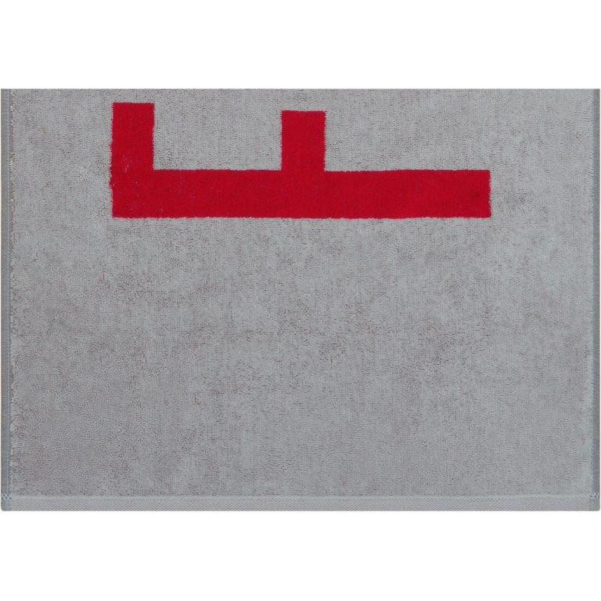 RUČNIK ZA TUŠIRANJE 130/50 cm  siva, crvena   Fitnesstuch  - siva/crvena, Konvencionalno, tekstil (130/50cm) - Cawoe