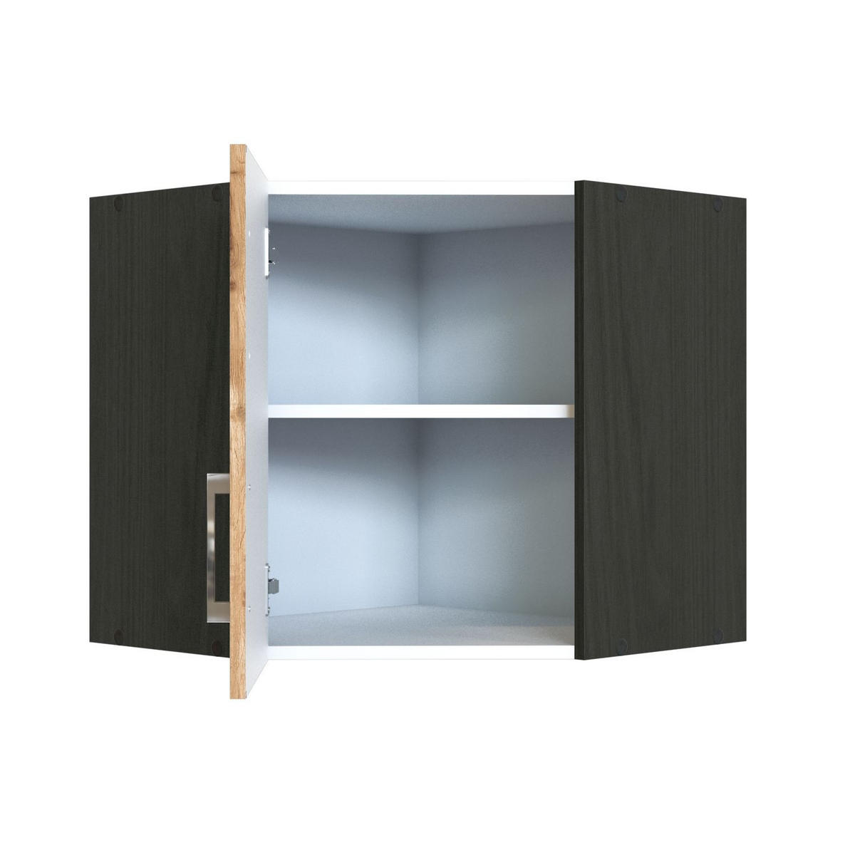 KÜCHENOBERSCHRANK 60/57/60 cm  in Anthrazit, Eiche Wotan  - Chromfarben/Anthrazit, MODERN, Holzwerkstoff/Metall (60/57/60cm) - Held