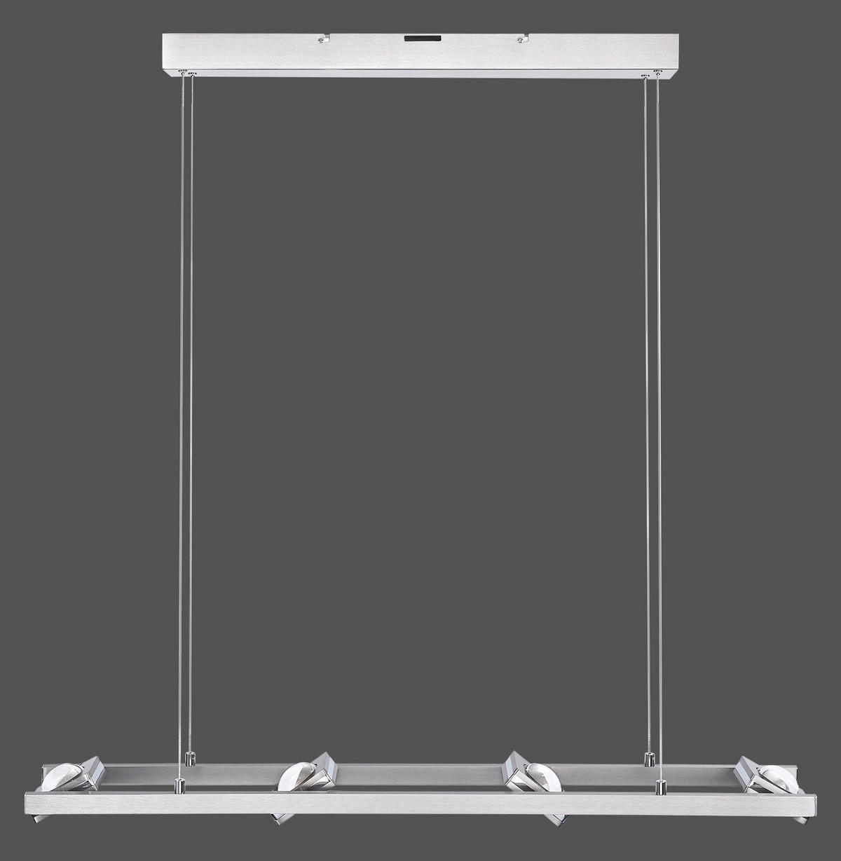 LED-HÄNGELEUCHTE  99/16,5/120 cm    - Edelstahlfarben, Design, Glas/Kunststoff (99/16,5/120cm) - Just Light