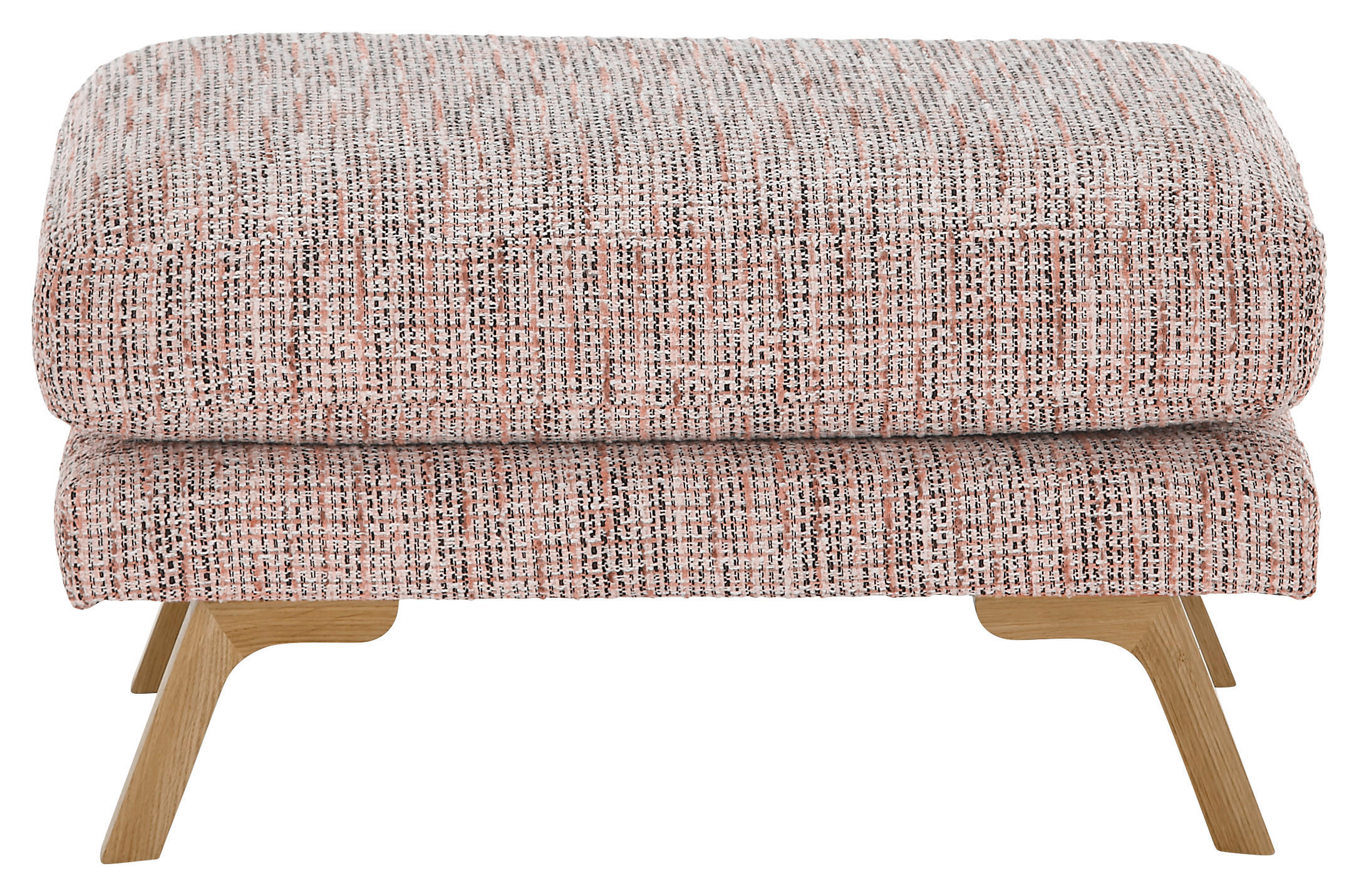 HOCKER Webstoff Rosa  - Eichefarben/Rosa, KONVENTIONELL, Holz/Textil (80/49/75cm) - SetOne by Musterring