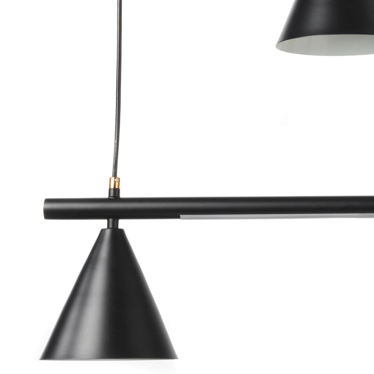 LED-HÄNGELEUCHTE 90/15/120 cm  - Schwarz, Design, Metall (90/15/120cm)