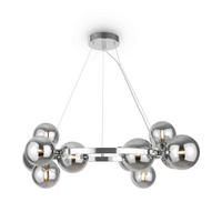 PENDELLEUCHTE Modern 67/25 cm   - Chromfarben/Grau, Trend, Glas/Metall (67/25cm) - MAYTONI