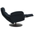 RELAXSESSEL in Leder Dunkelblau  - Schwarz/Dunkelblau, Design, Leder/Metall (76/108/86cm) - Dieter Knoll