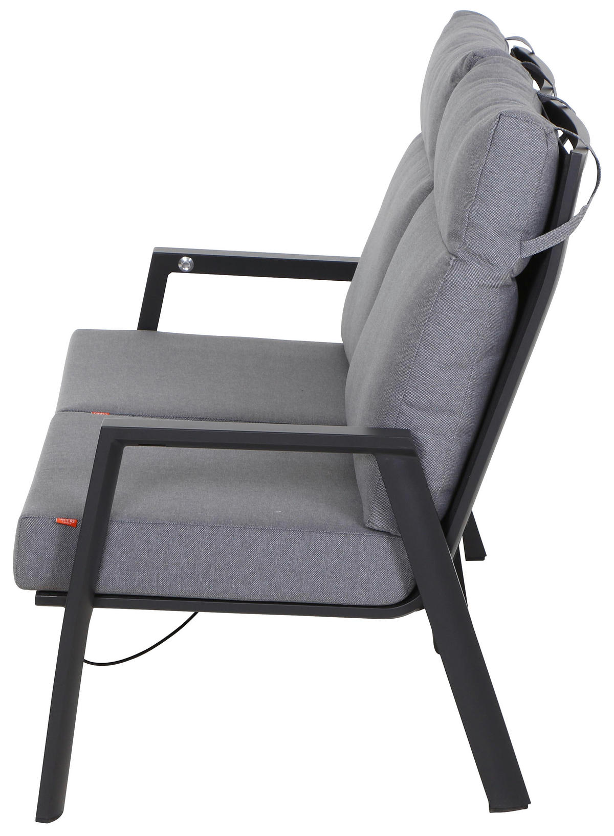 LOUNGESOFA  - Dunkelgrau/Anthrazit, Basics, Kunststoff/Textil (152,5/99/82,5cm) - Siena Garden