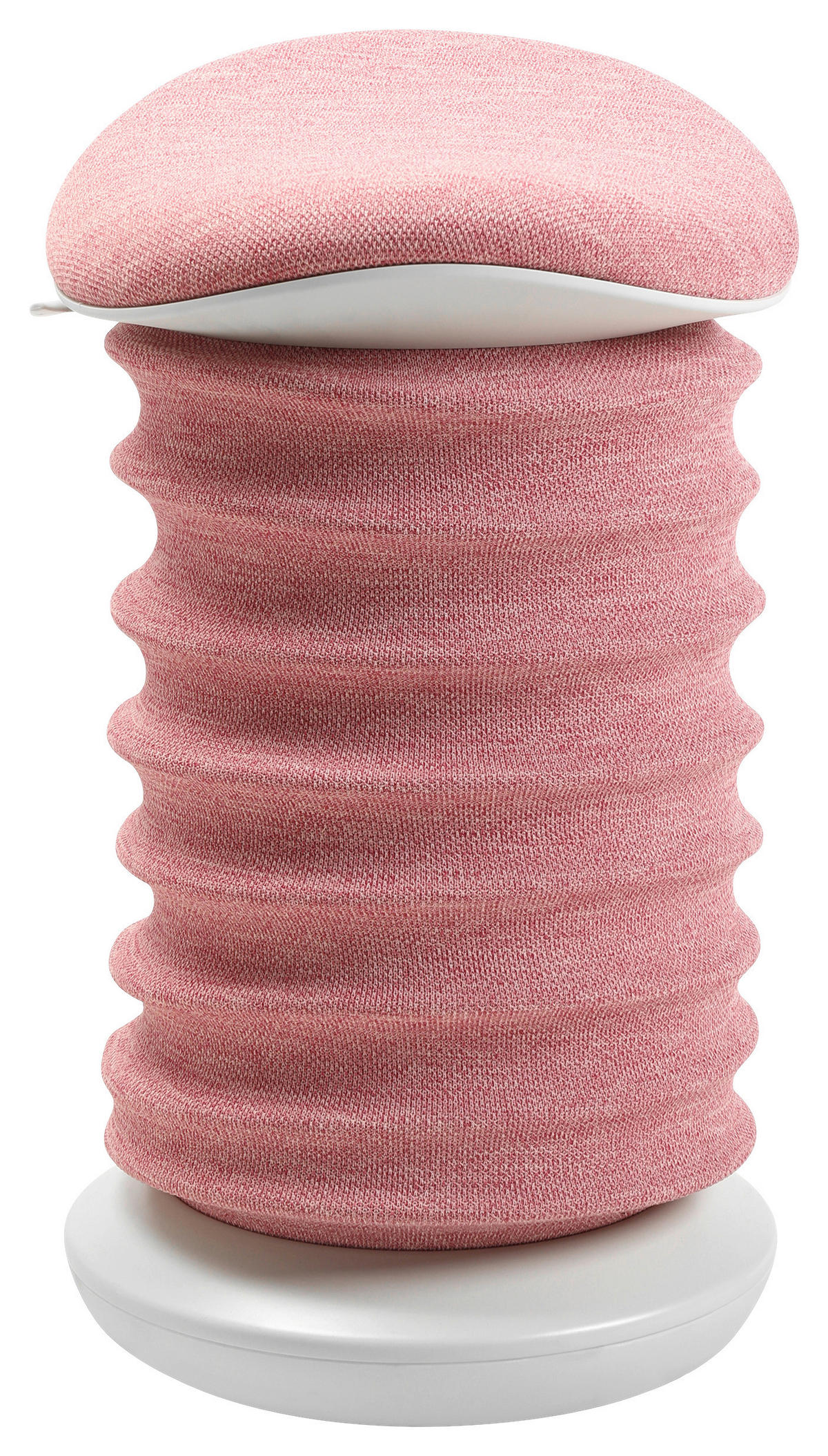 BÜROHOCKER Rosa, Weiß  - Rosa/Weiß, Design, Kunststoff/Textil (37,5/53-64/36cm) - Topstar