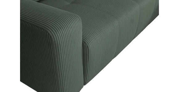 ECKSCHLAFSOFA  mit Cord Dunkelgrün  - Dunkelgrün/Schwarz, KONVENTIONELL, Textil (248/146cm) - Xora