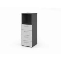 AKTENSCHRANK Graphitfarben, Grau  - Graphitfarben/Grau, Basics, Holzwerkstoff (40/110/41,7cm) - Venda
