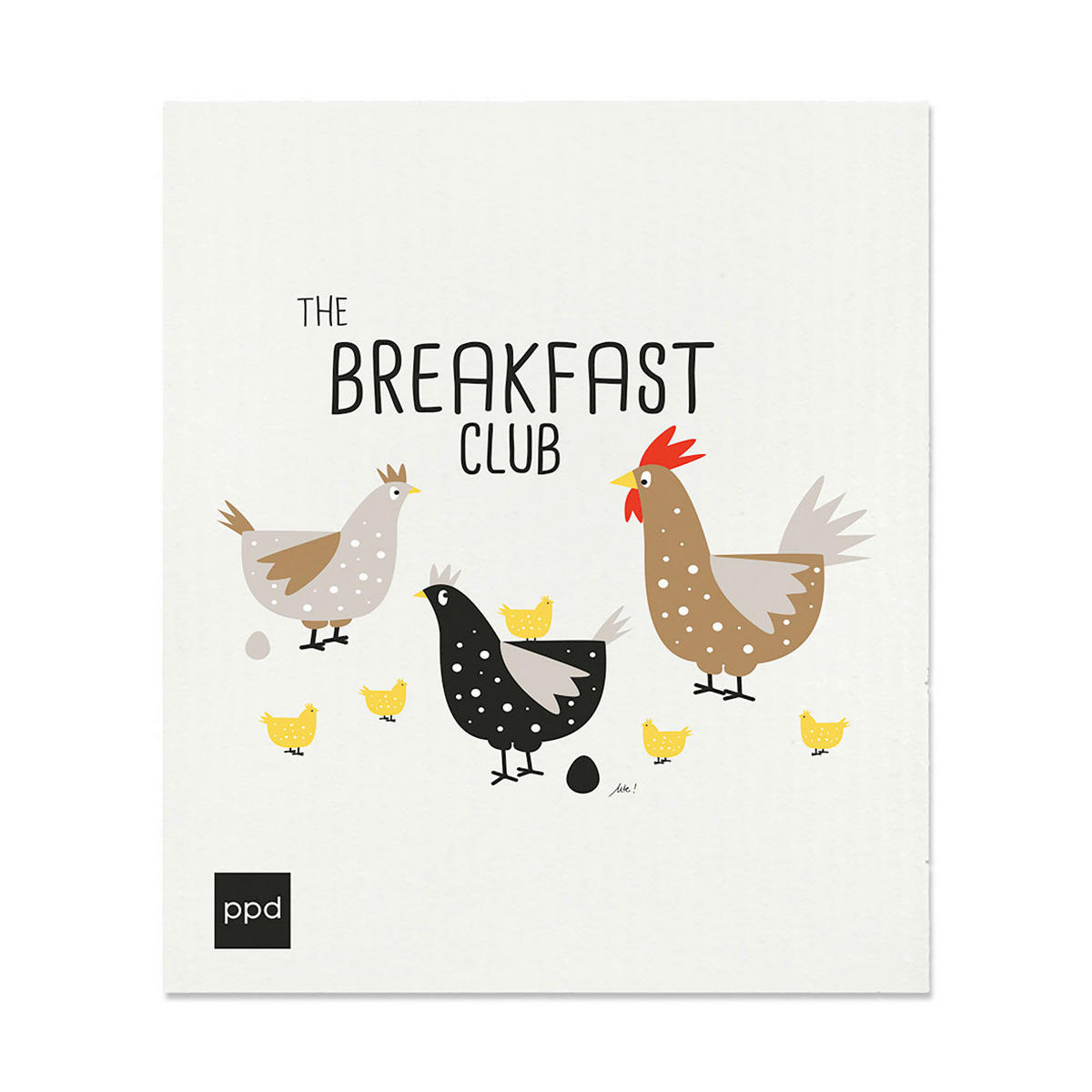 SCHWAMMTUCH  - Schwarz/Weiß, Basics, Textil (20/17cm) - PPD