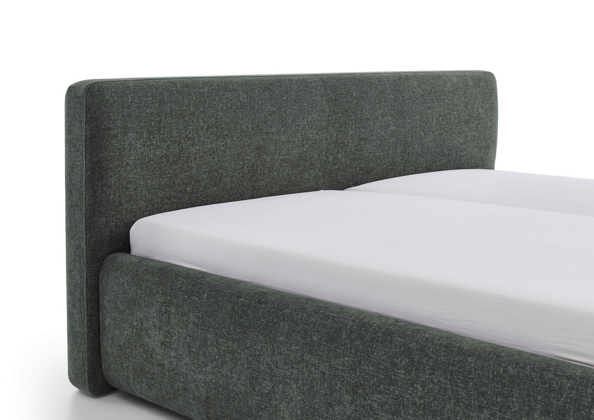 POLSTERBETT 180/200 cm,  in Grün,  - Grün, Design, Textil (180/200cm) - Xora