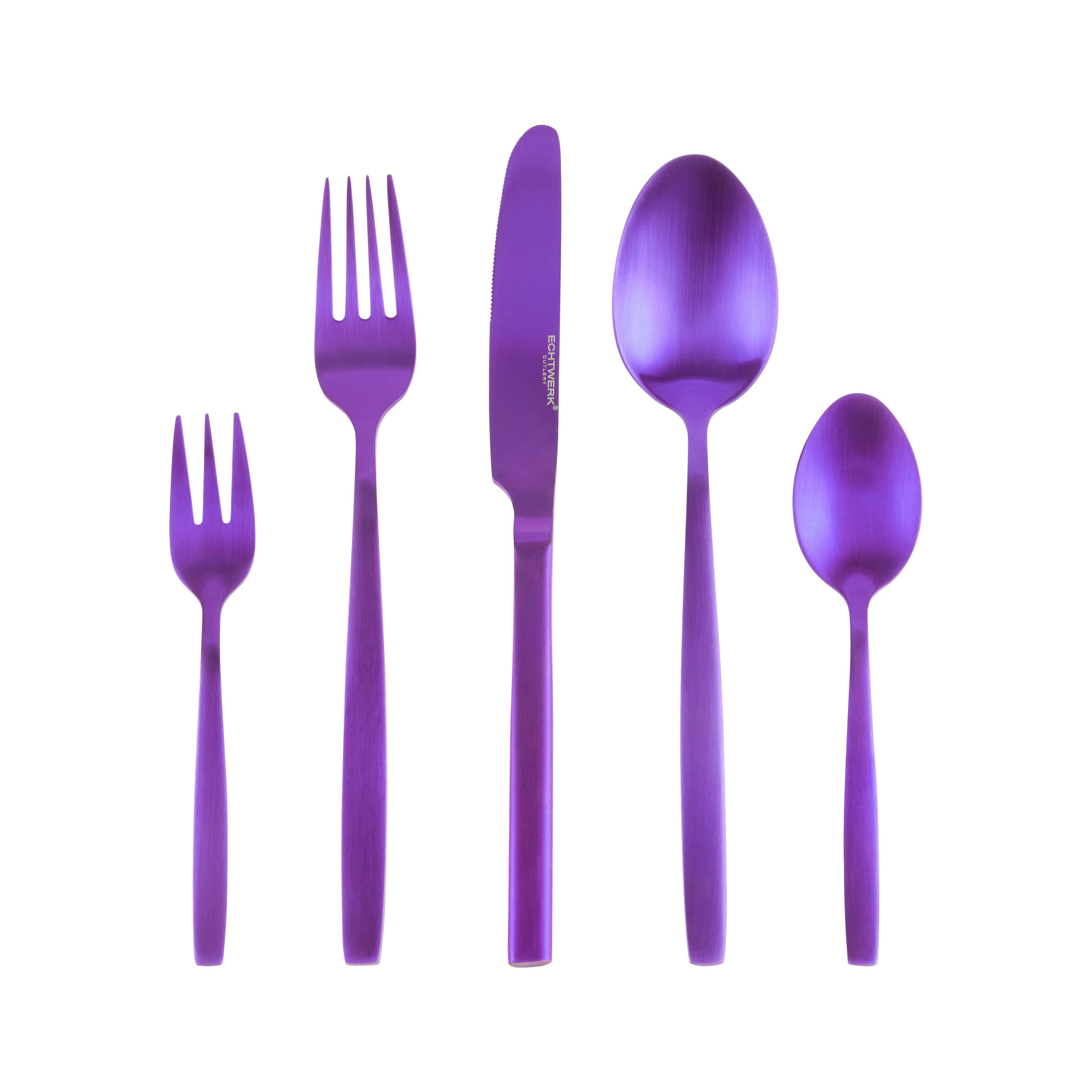 BESTECKSET  30-teilig  - Lila, LIFESTYLE, Metall - Echtwerk