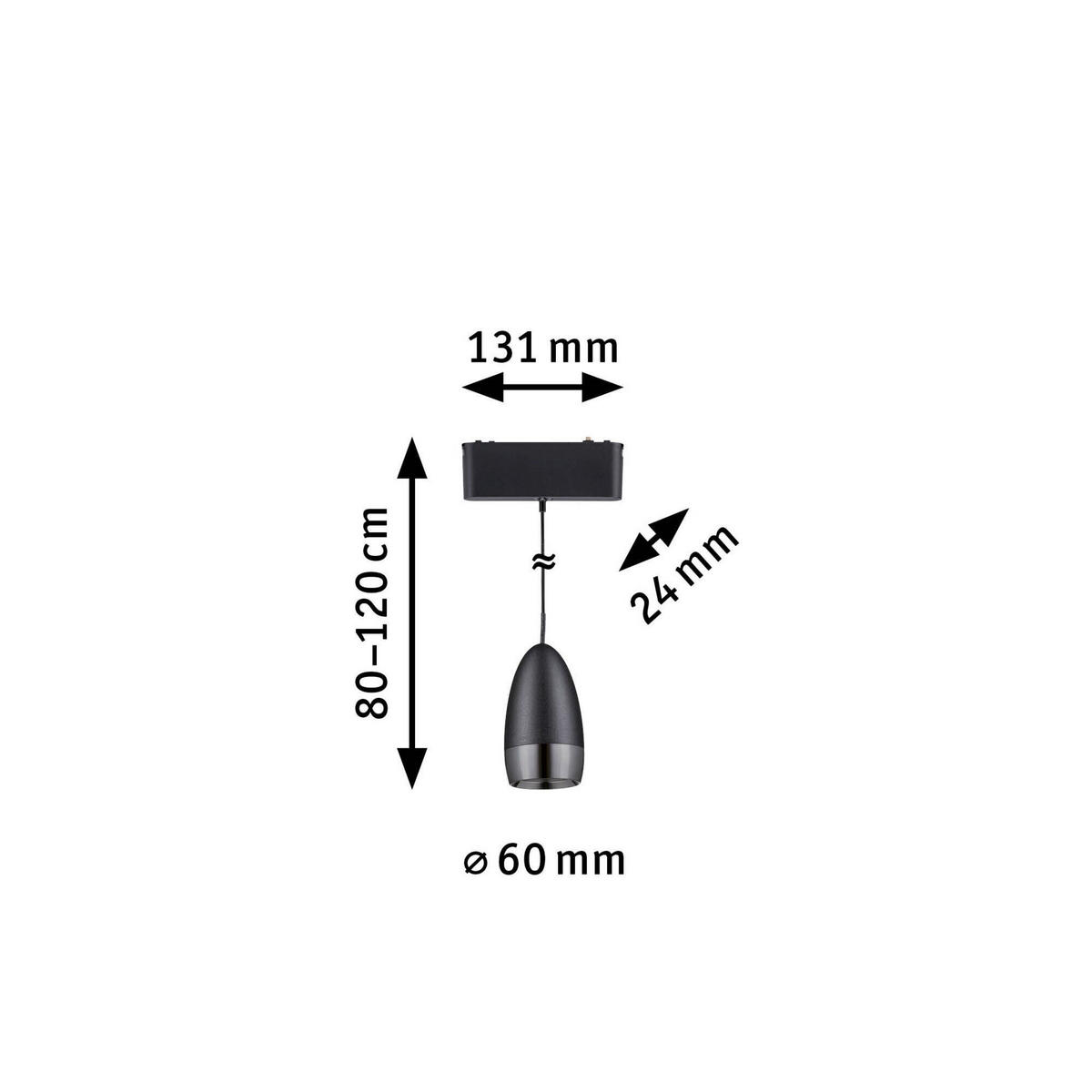 SCHIENENSYSTEM-HÄNGELEUCHTE Veya Lyros 6.0/120 cm  - Design (6.0/120cm) - Paulmann