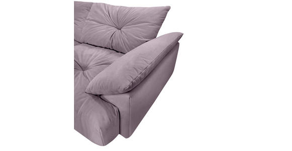 BIGSOFA  in Webstoff Flieder  - Flieder/Schwarz, KONVENTIONELL, Kunststoff/Textil (243/90,5/130cm) - Ambia Home