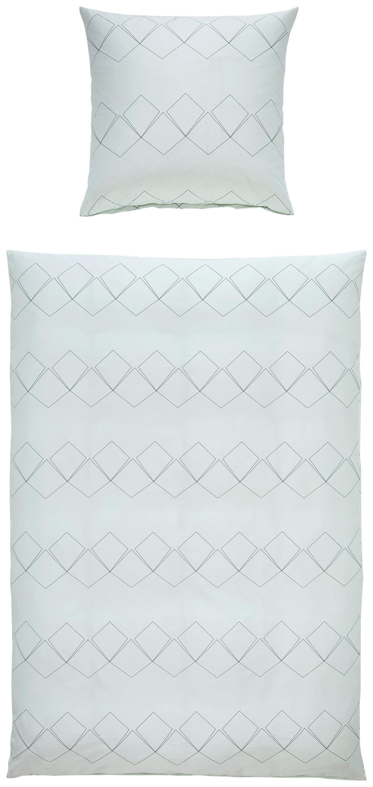 POVLEČENÍ, makosatén, zelená, jadeitově zelená, 135/200 cm  - jadeitově zelená/zelená, Design, textil (135/200cm) - Janine