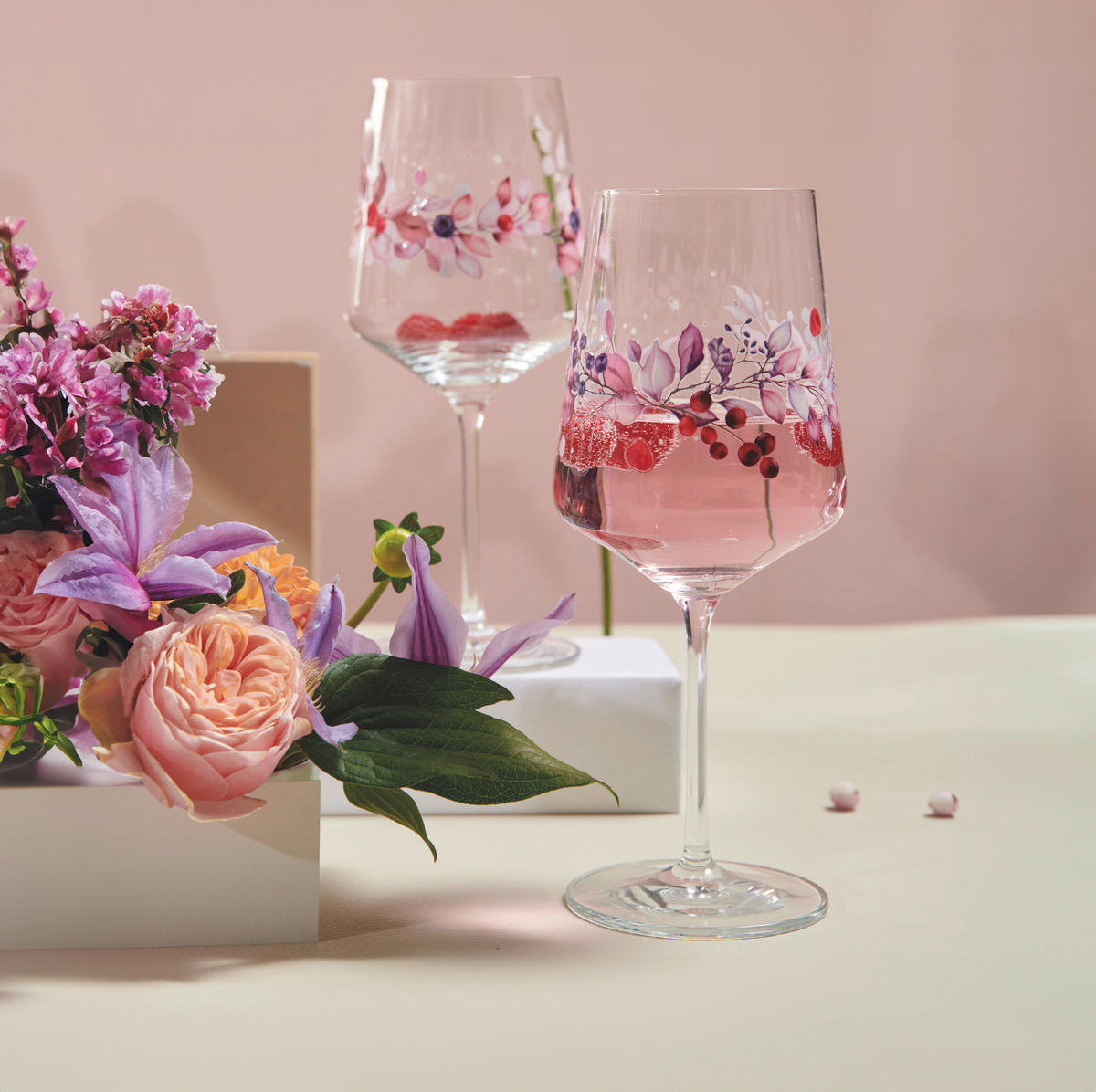 SADA SKLENIC 2 ks - pink/fialová, Lifestyle, sklo (544ml) - Ritzenhoff