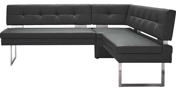 ECKBANK 200/158 cm in Grau, Edelstahlfarben - Edelstahlfarben/Grau, Design, Textil/Metall (200/158cm) - Dieter Knoll