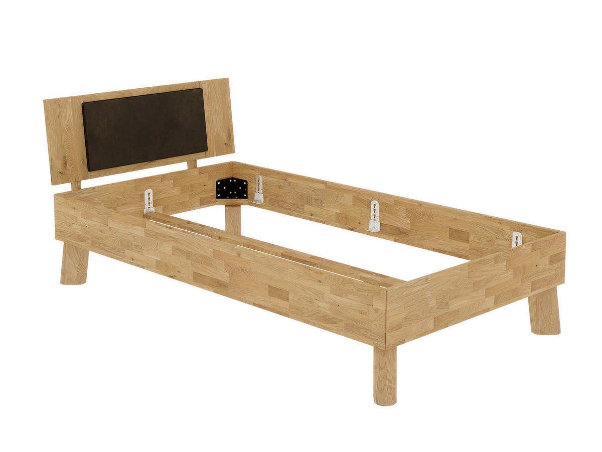 BETT - Wildeiche/Naturfarben, MODERN, Holz (100/200cm) - MID.YOU