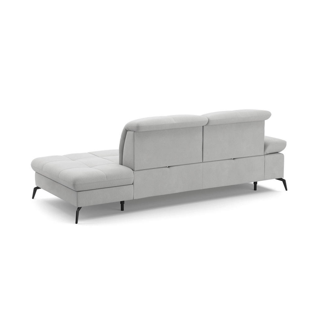 Thumbnail - Sit & More Récamiere, Silber, Textil, 231x90x122 cm, Goldenes M, Oeko-Tex® Standard 100, Made in Europe, DGM-Klimapakt, ...