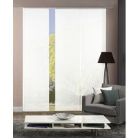 FLÄCHENVORHANG ROM, 3-TLG. in Weiß halbtransparent  - Weiß, MODERN, Textil (60/245cm)