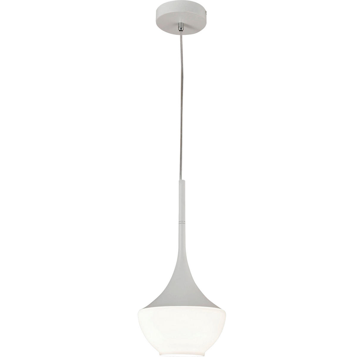 PENDELLEUCHTE 20/200 cm  - Weiß, Design, Glas/Metall (20/200cm) - Fabas Luce