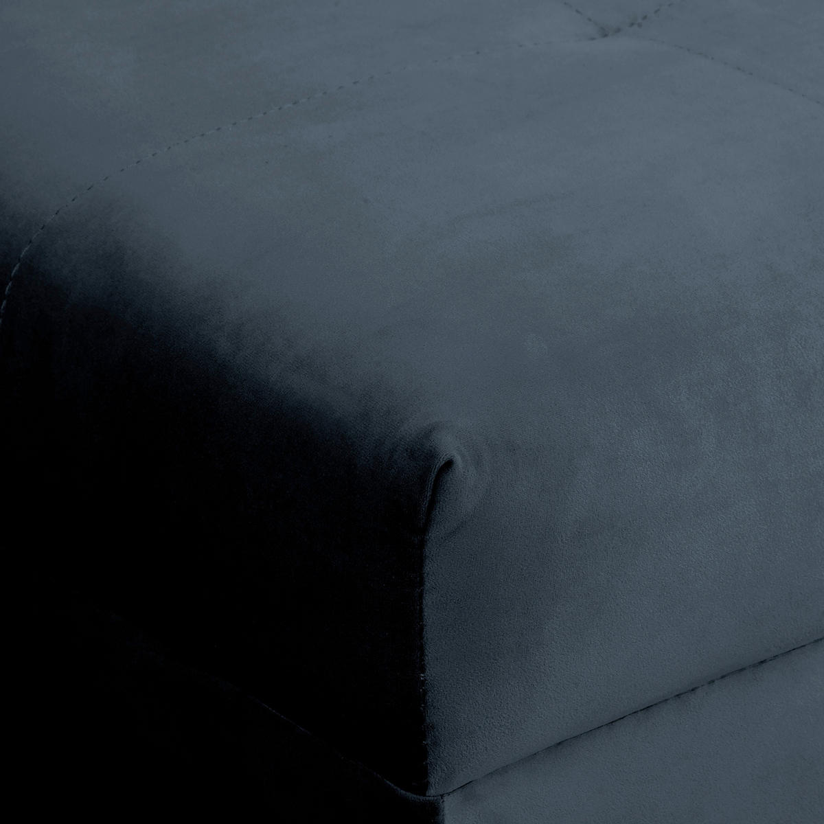 ECKSOFA Ariella in Samt Dunkelblau  161/231 cm  - Naturfarben/Dunkelblau, Design, Holz/Textil (161/231cm) - Livetastic