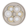LED-DECKENLEUCHTE Ilok 50/5 cm  - Sandfarben/Chromfarben, Design, Kunststoff/Metall (50/5cm) - Novel