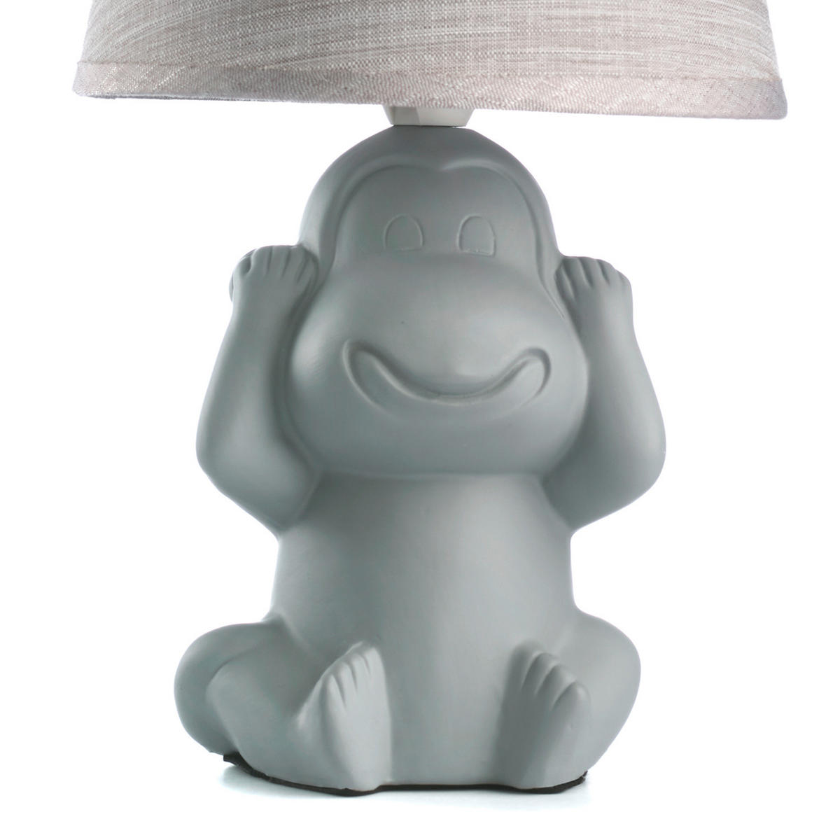 KINDERTISCHLEUCHTE  - Grau, Trend, Keramik/Textil (17/28cm)