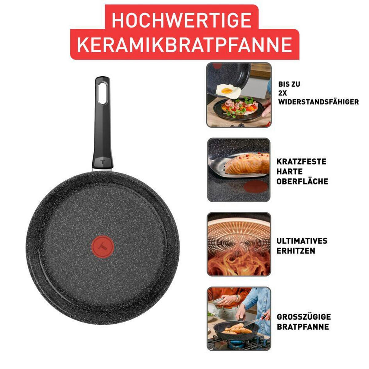 BRATPFANNE Expertise G7 Keramikbeschichtung  - Schwarz, Basics, Metall (60/36/28cm) - Tefal
