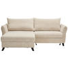 ECKSOFA Beige Cord  - Beige/Schwarz, ROMANTIK / LANDHAUS, Holz/Textil (245/159cm) - Stylife