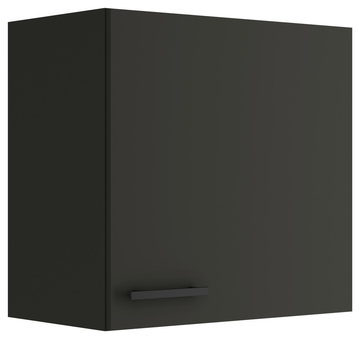 KÜCHENOBERSCHRANK 60/57,6/34,6 cm  in Anthrazit  - Anthrazit/Schwarz, Basics, Holzwerkstoff/Metall (60/57,6/34,6cm) - Optifit