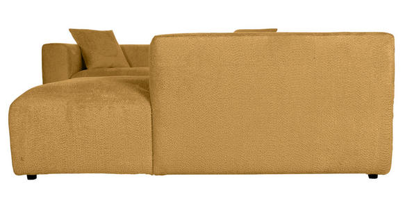 WOHNLANDSCHAFT  in Chenille Senfgelb  - Senfgelb/Schwarz, MODERN, Kunststoff/Textil (225/356/178cm) - Carryhome