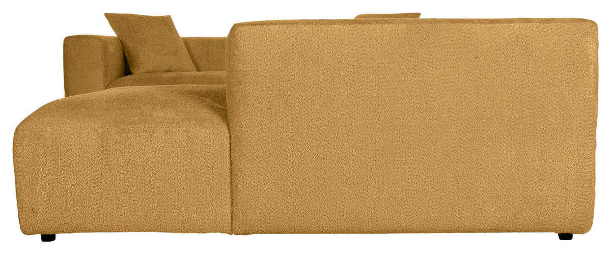 WOHNLANDSCHAFT Senfgelb Chenille  - Senfgelb/Schwarz, MODERN, Kunststoff/Textil (225/356/178cm) - Carryhome