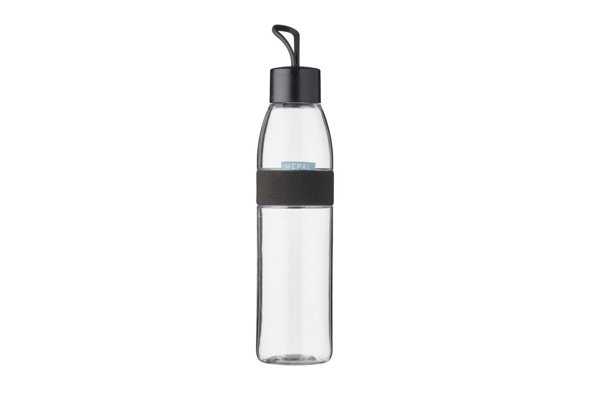 UNIVERSALFLASCHE ELLIPSE  - Transparent/Schwarz, KONVENTIONELL, Kunststoff (0,7l) - Mepal