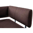 ECKBANK 205/165 cm  in Schwarz, Dunkelbraun  - Dunkelbraun/Schwarz, MODERN, Textil/Metall (205/165cm) - Cantus