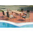 GARTENSET Akazie massiv Kunststoffgeflecht Aluminium - Taupe/Akaziefarben, LIFESTYLE, Holz/Kunststoff - Ambia Garden