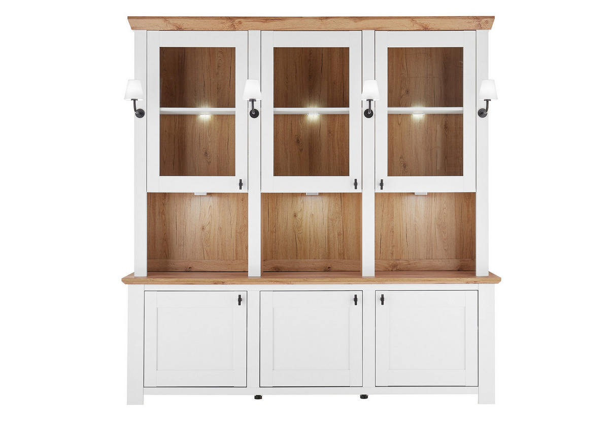 MEHRZWECKSCHRANK 198/206/45 cm  in Eichefarben, Pinienfarben  - Eichefarben/Eiche Wotan, Design, Holzwerkstoff/Metall (198/206/45cm) - MID.YOU