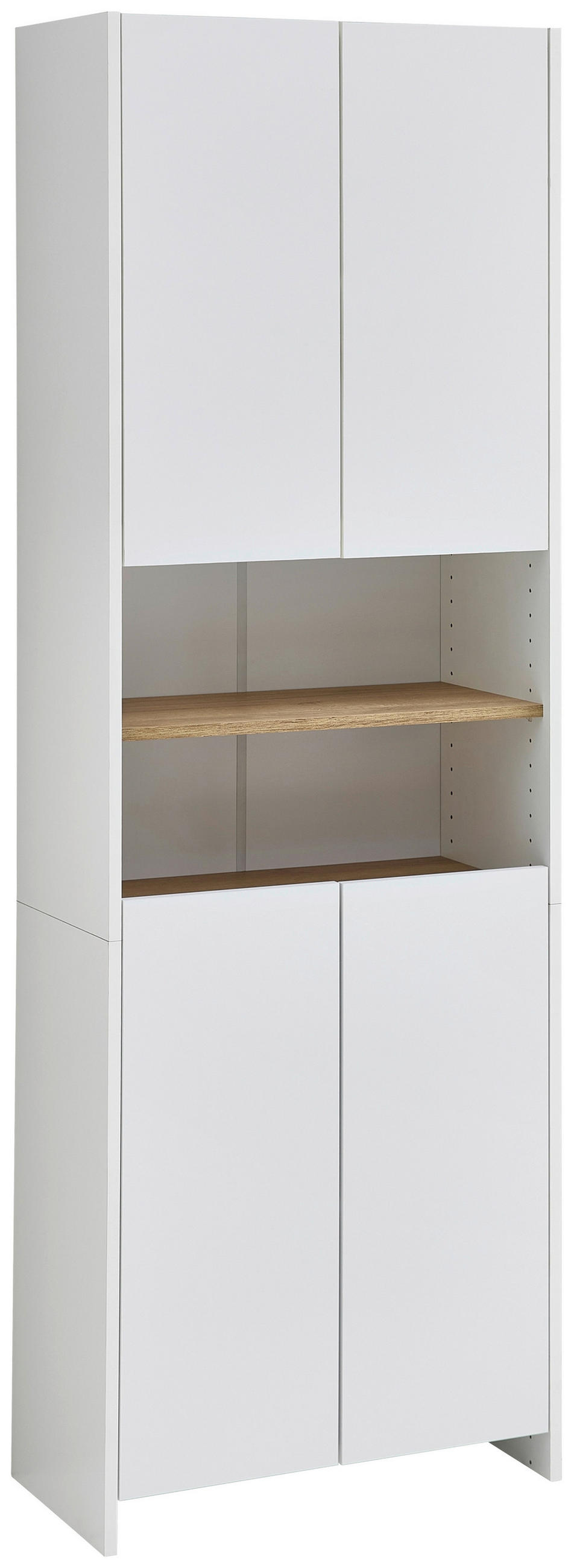 HOCHSCHRANK 61,6/182,8/32,2 cm  - Eichefarben/Weiß, KONVENTIONELL, Holzwerkstoff (61,6/182,8/32,2cm) - Xora