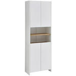 HOCHSCHRANK 61,6/182,8/32,2 cm  - Eichefarben/Weiß, KONVENTIONELL, Holzwerkstoff (61,6/182,8/32,2cm) - Xora