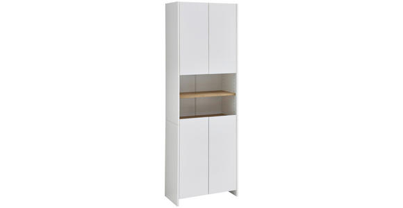 HOCHSCHRANK 61,6/182,8/32,2 cm - Eichefarben/Weiß, KONVENTIONELL, Holzwerkstoff (61,6/182,8/32,2cm) - Xora