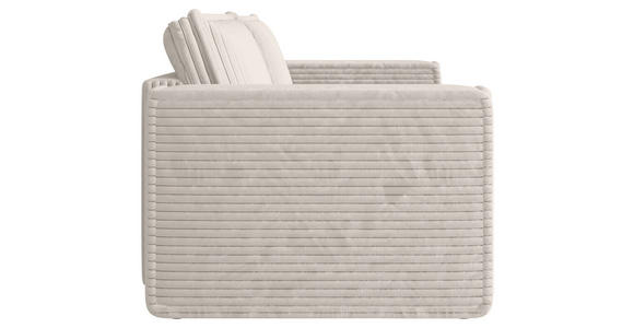 SCHLAFSOFA Cord Creme  inkl. Zierkissen, Bettkasten, Schlaffunktion  - Creme/Schwarz, MODERN, Kunststoff/Textil (250/68/104cm) - Xora