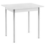 ESSTISCH in Holzwerkstoff 75/55/72 cm  - Chromfarben/Weiß, Design, Holzwerkstoff/Metall (75/55/72cm) - Carryhome